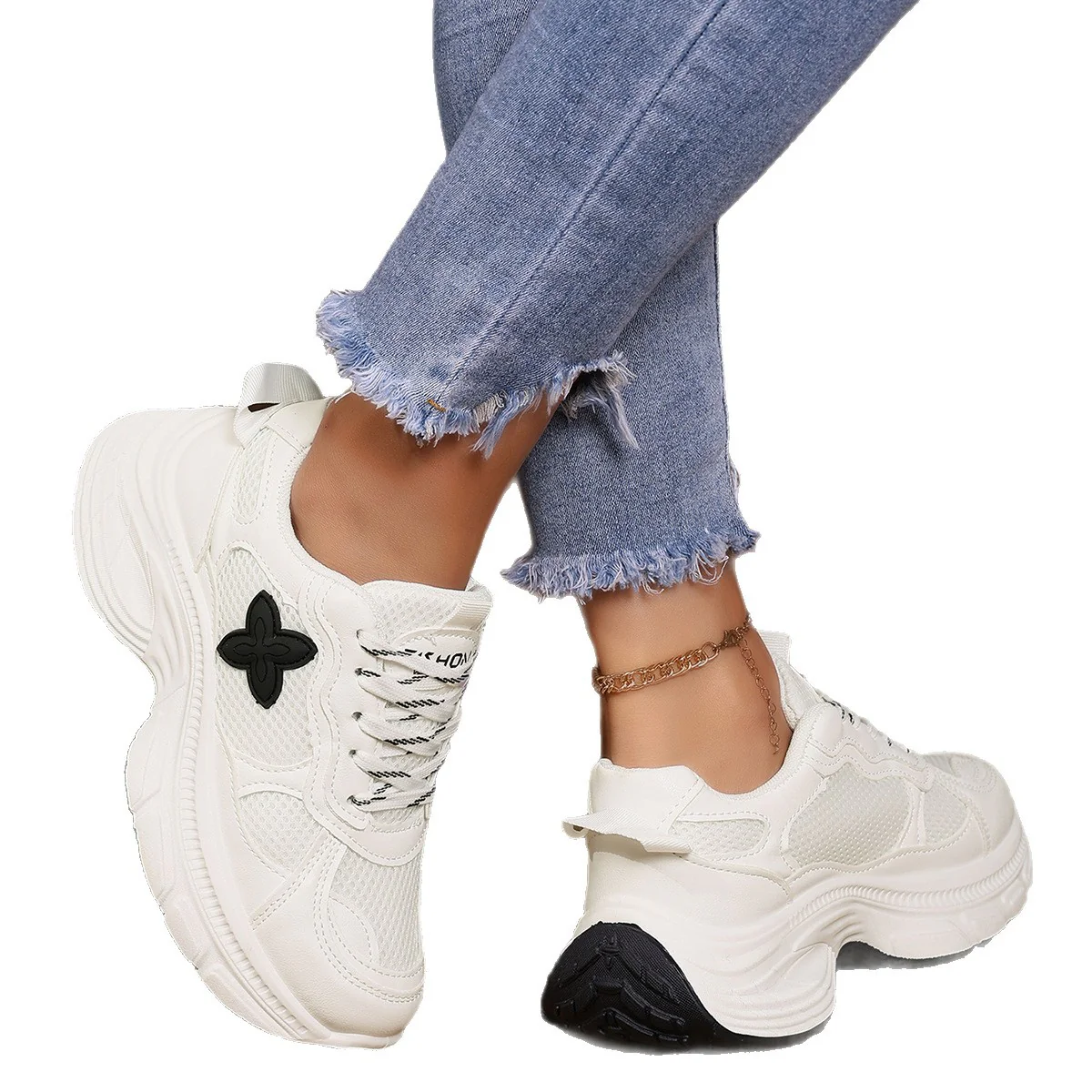 Damen Sportliche Sneakers mit atmungsaktivem Obermaterial und rutschfester Laufsohle Heidi Mode - Image 5