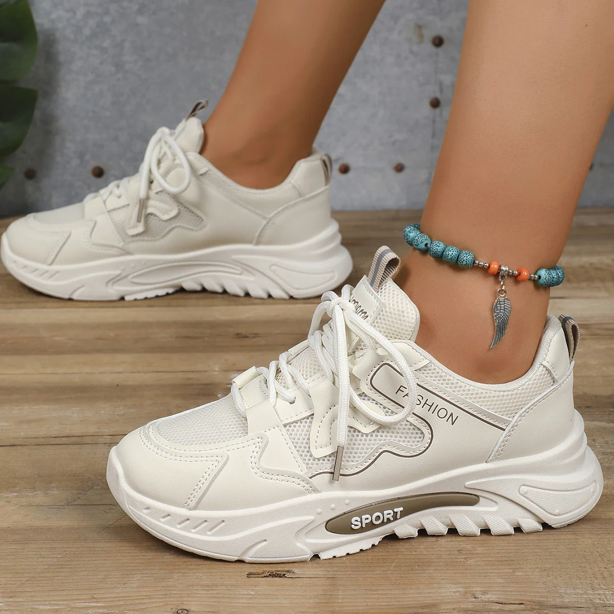 Damen Sportliche Sneakers mit atmungsaktivem Obermaterial und rutschfester Sohle Heidi Mode - Image 4