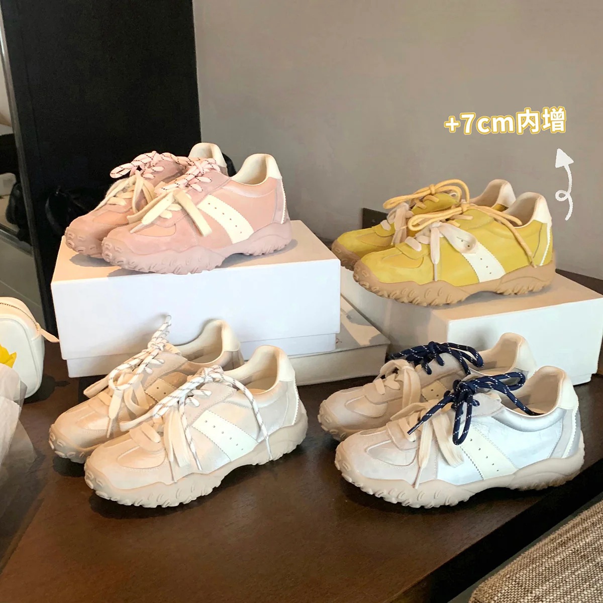 Damen sportliche Sneakers mit atmungsaktivem Obermaterial und rutschfester Sohle Heidi Mode