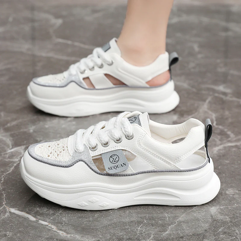 Damen Sportliche Sneakers mit atmungsaktiven Einsätzen und modernem Design Heidi Mode - Image 4