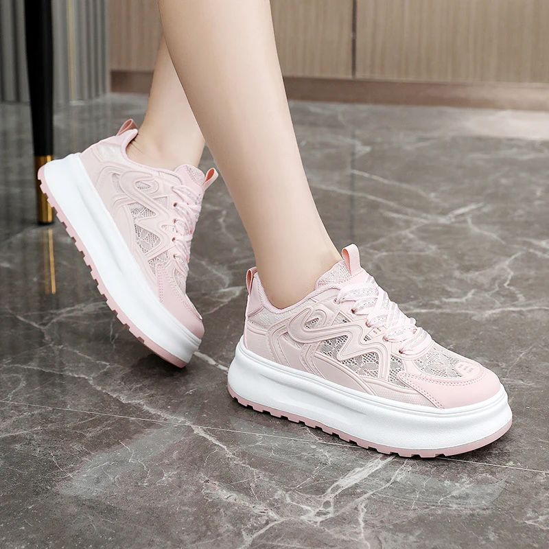 Damen Sportliche Sneakers mit atmungsaktiver Mesh-Oberfläche und dämpfendem Fußbett Heidi Mode - Image 3