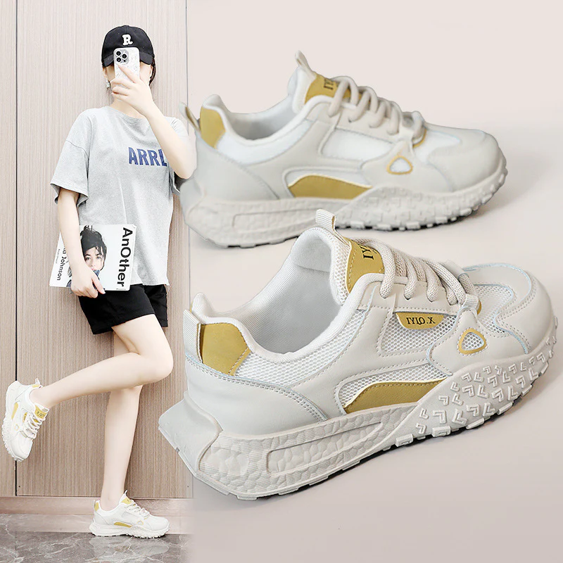 Damen Sportliche Sneakers mit atmungsaktiver Mesh-Oberfläche und dämpfender Sohle Heidi Mode