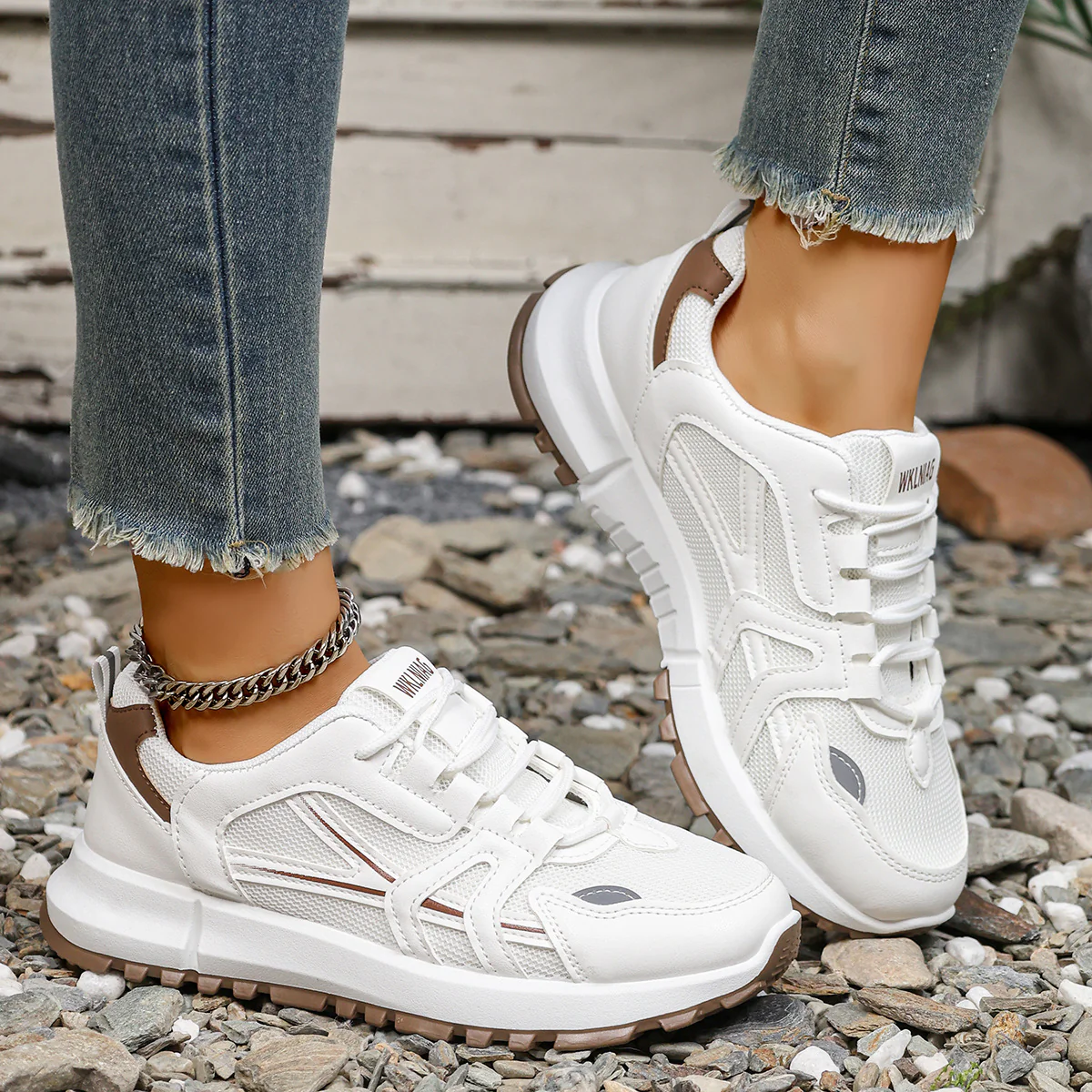 Damen Sportliche Sneakers mit atmungsaktiver Mesh-Oberfläche und dämpfender Sohle Heidi Mode - Image 2
