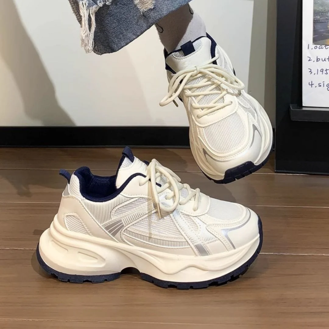Damen Sportliche Sneakers mit atmungsaktiver Mesh-Oberfläche und dämpfender Sohle Heidi Mode - Image 4