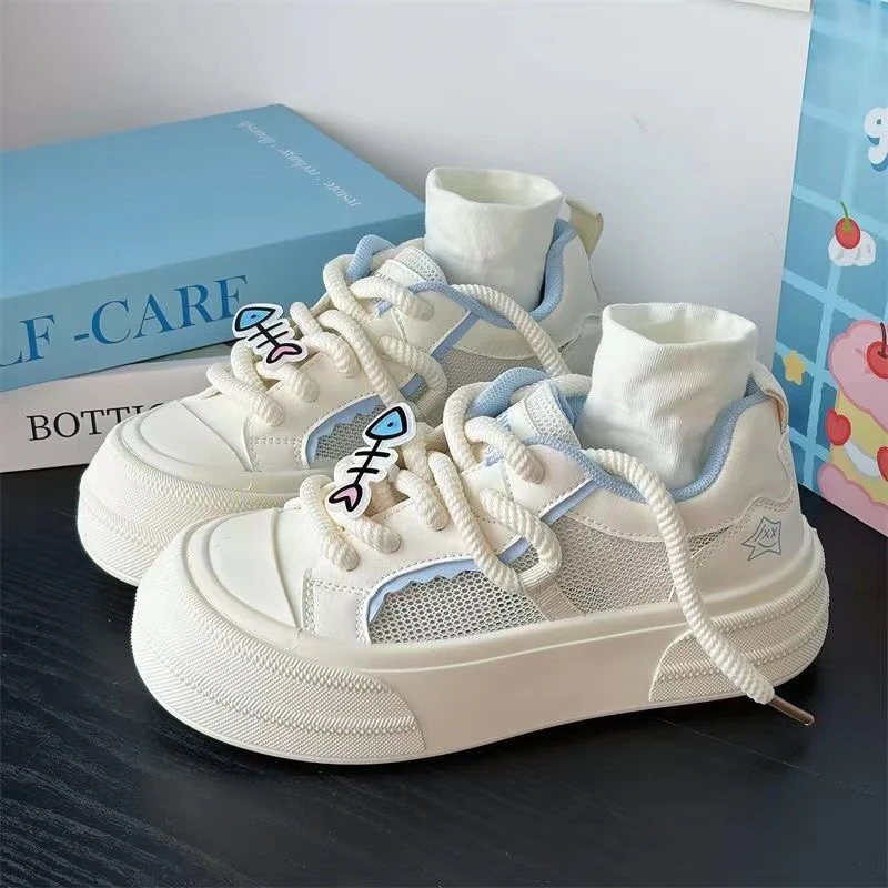 Damen Sportliche Sneakers mit atmungsaktiver Mesh-Oberfläche und elastischem Schaft Heidi Mode - Image 2