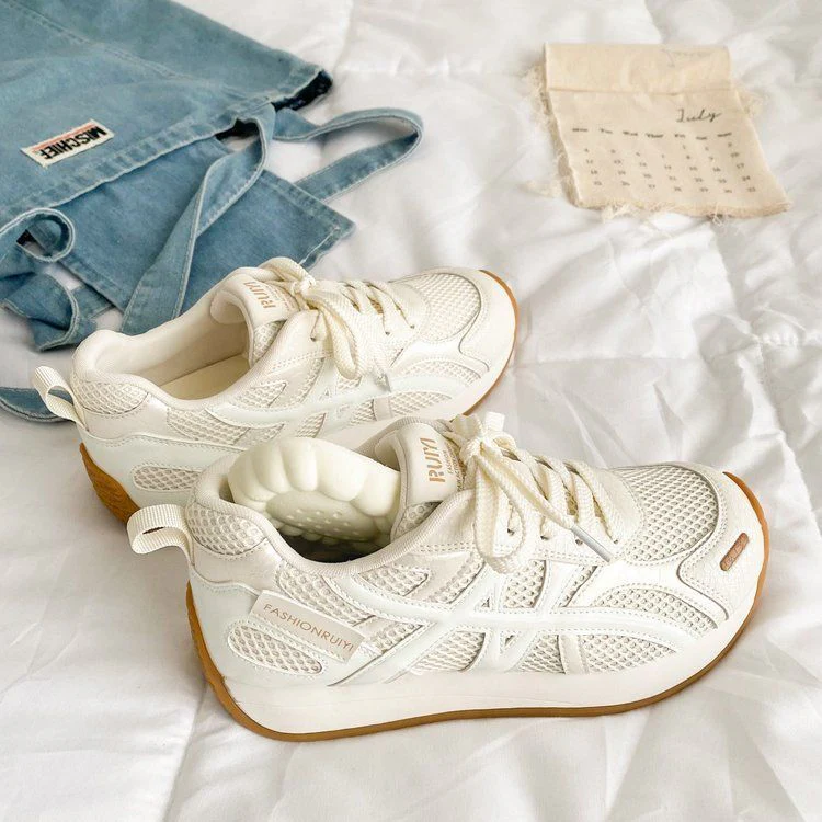 Damen sportliche Sneakers mit atmungsaktiver Mesh-Oberfläche und flexiblem Sohlenprofil Heidi Mode - Image 2