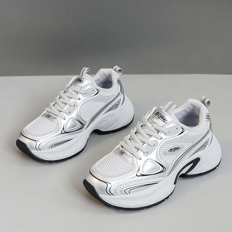 Damen Sportliche Sneakers mit atmungsaktiver Mesh-Oberfläche und gepolsterter Sohle Heidi Mode - Image 2