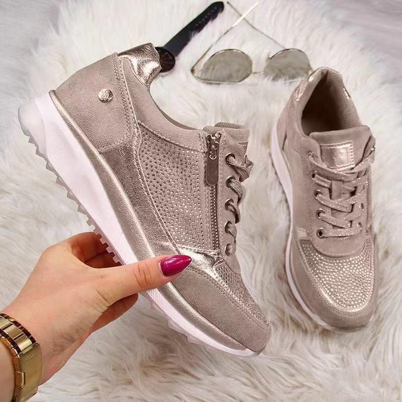 Damen Sportliche Sneakers mit atmungsaktiver Mesh-Oberfläche und modischem Reißverschluss Heidi Mode - Image 8