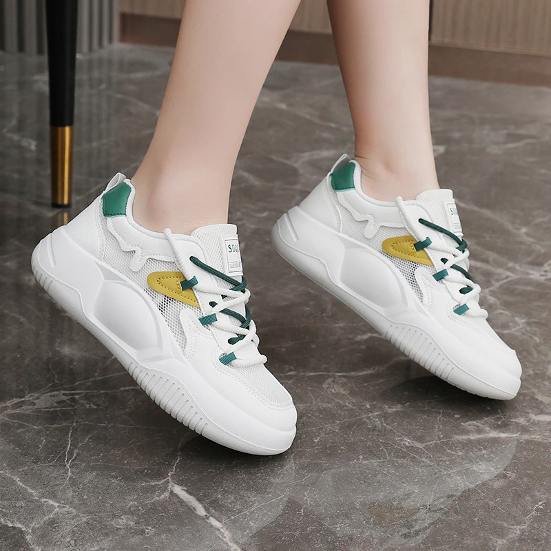Damen Sportliche Sneakers mit atmungsaktiver Mesh-Oberfläche und robustem Sohlenprofil Heidi Mode - Image 3