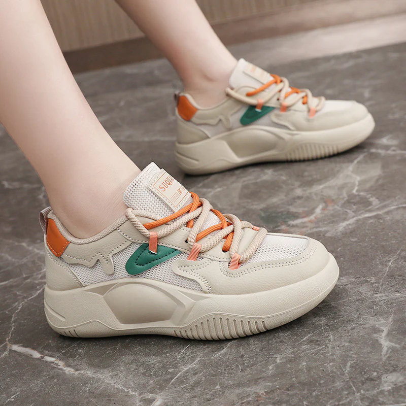 Damen Sportliche Sneakers mit atmungsaktiver Mesh-Oberfläche und robustem Sohlenprofil Heidi Mode - Image 4