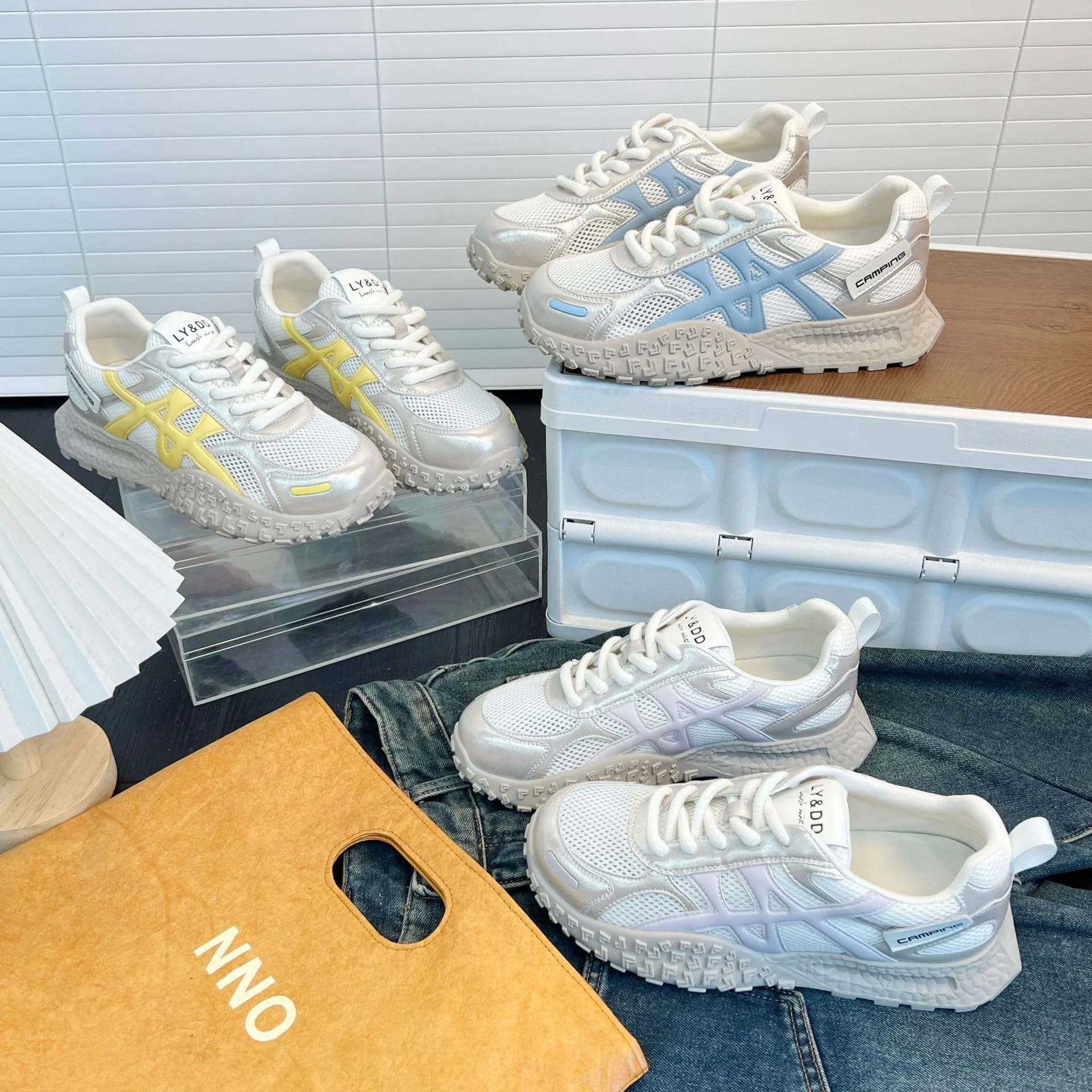 Damen Sportliche Sneakers mit atmungsaktiver Mesh-Oberfläche und rutschfester Sohle Heidi Mode - Image 4