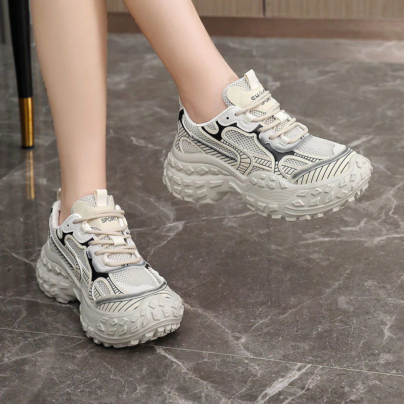 Damen Sportliche Sneakers mit atmungsaktiver Mesh-Oberfläche und stabiler Laufsohle Heidi Mode - Image 4
