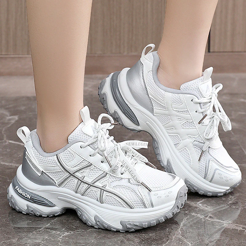 Damen Sportliche Sneakers mit atmungsaktiver Mesh-Oberfläche und stoßdämpfendem Fußbett Heidi Mode - Image 4