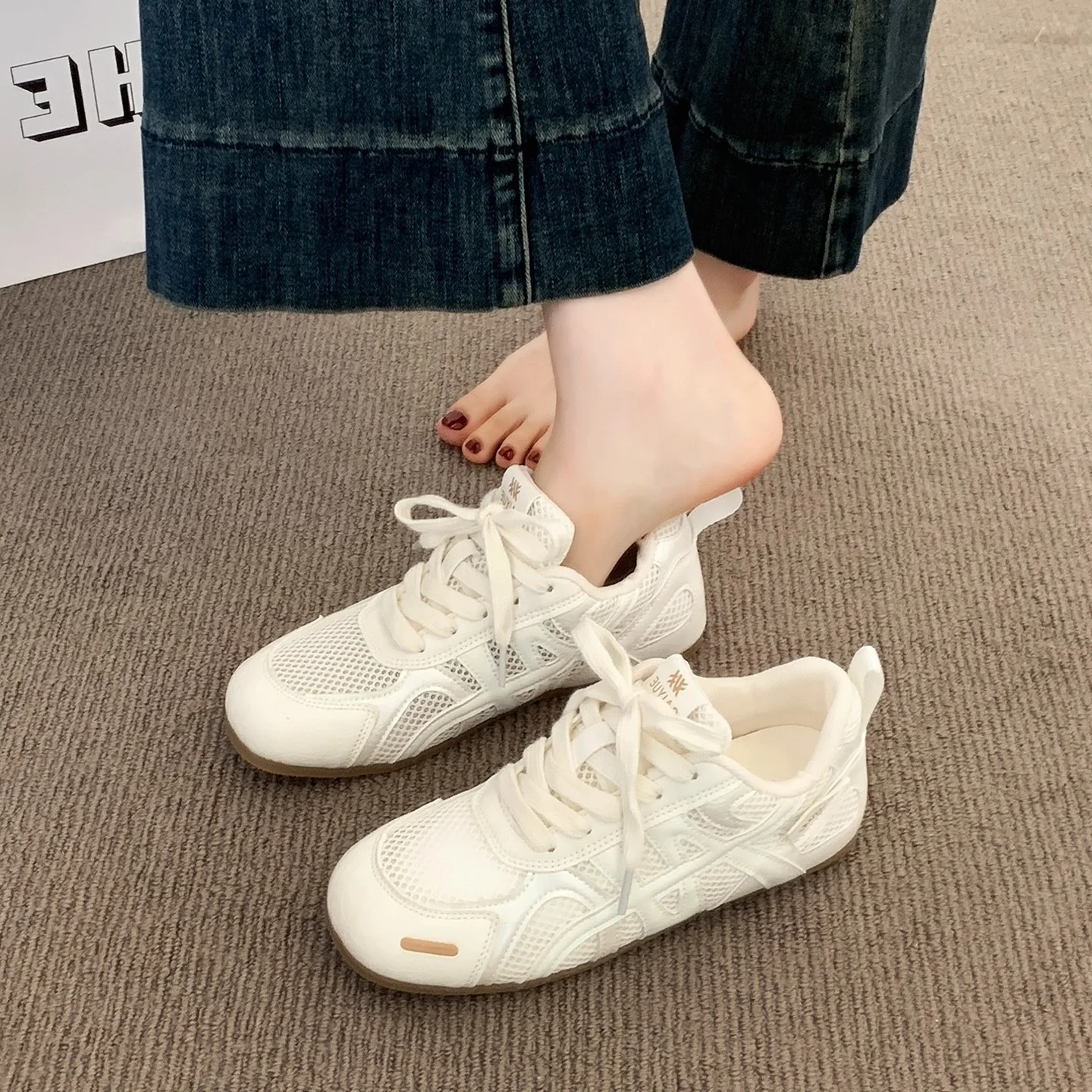 Damen Sportliche Sneakers mit atmungsaktiver Mesh-Oberfläche und stoßdämpfender Sohle Heidi Mode - Image 2