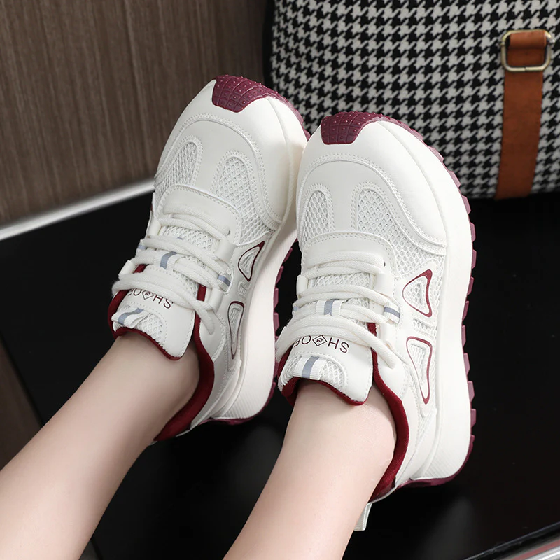 Damen Sportliche Sneakers mit atmungsaktiver Mesh-Oberfläche und stoßdämpfender Sohle Heidi Mode - Image 4