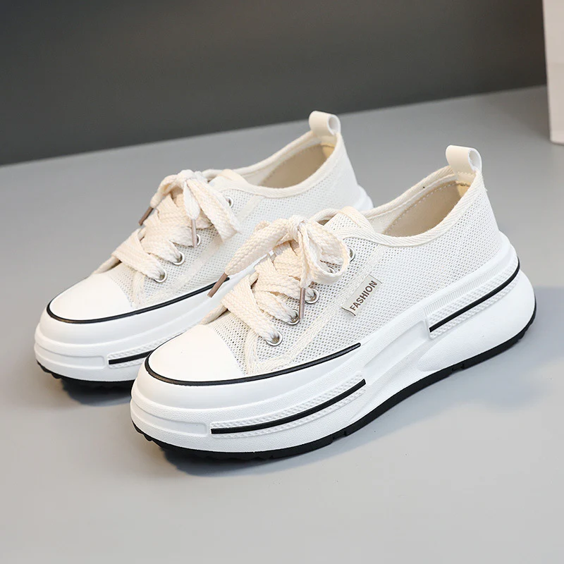 Damen Sportliche Sneakers mit atmungsaktiver Mesh-Oberfläche und trendigem Design Heidi Mode - Image 2