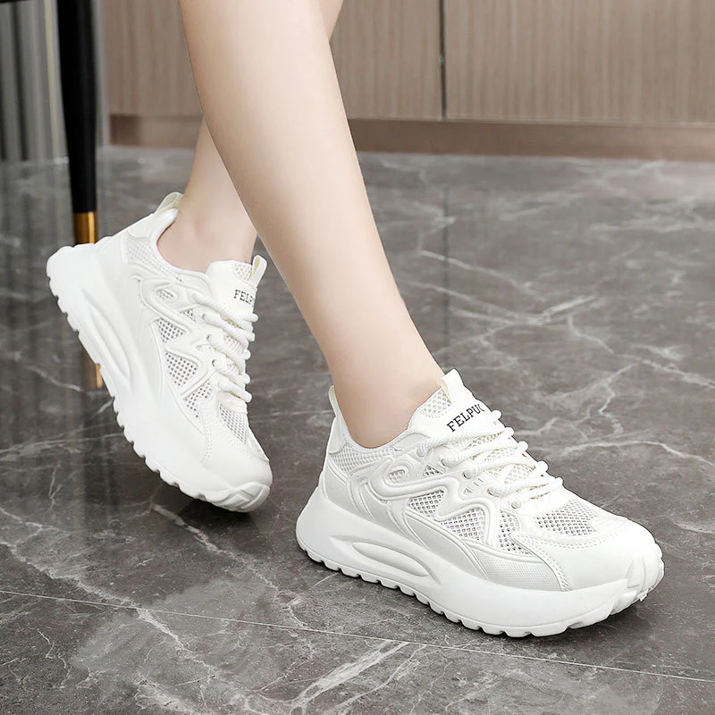 Damen Sportliche Sneakers mit atmungsaktiver Mesh-Struktur und gepolsterter Sohle Heidi Mode - Image 3