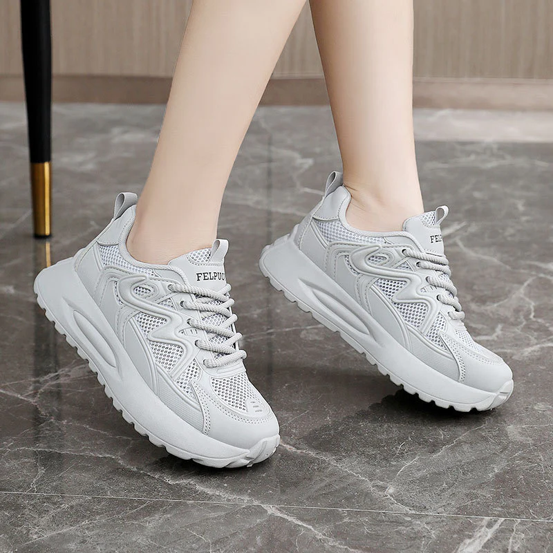 Damen Sportliche Sneakers mit atmungsaktiver Mesh-Struktur und gepolsterter Sohle Heidi Mode - Image 4