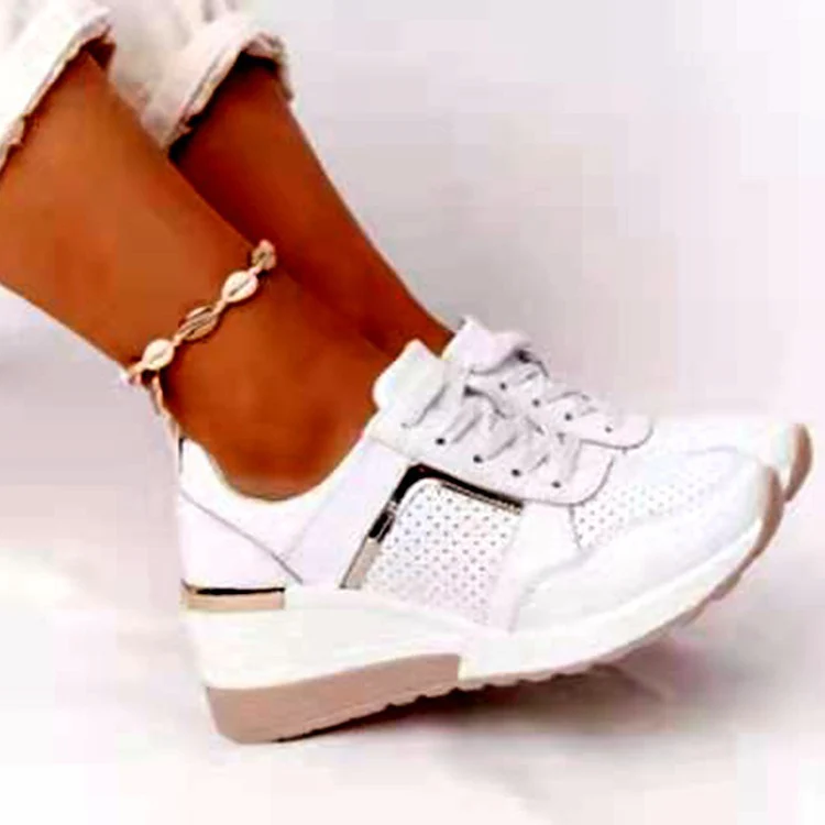 Damen Sportliche Sneakers mit atmungsaktiver Netzoberfläche und modischen Akzenten Heidi Mode - Image 4
