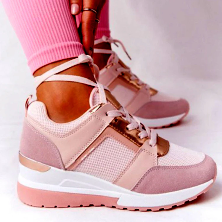Damen Sportliche Sneakers mit atmungsaktiver Netzoberfläche und modischen Akzenten Heidi Mode - Image 6
