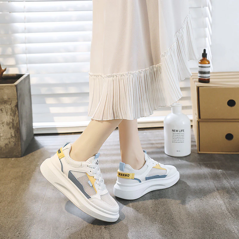 Damen Sportliche Sneakers mit atmungsaktiver Netzstruktur und flexiblem Sohlenprofil Heidi Mode - Image 3
