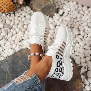 Damen Sportliche Sneakers mit atmungsaktiver Netzstruktur und modischem Leopardenmotiv Heidi Mode - Image 7