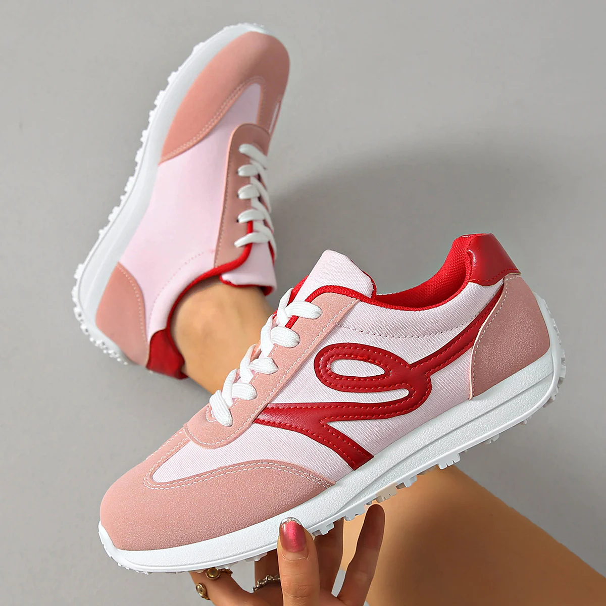 Damen Sportliche Sneakers mit atmungsaktiver Oberflächenstruktur und bequemer Dämpfung Heidi Mode - Image 2