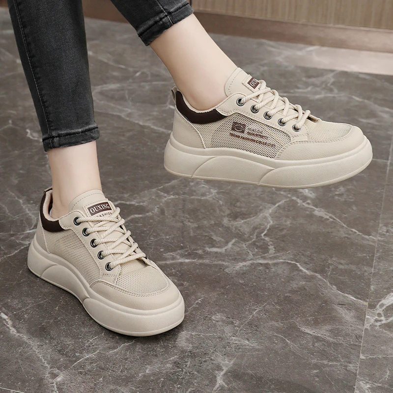 Damen Sportliche Sneakers mit atmungsaktiver Oberflächenstruktur und komfortablem Dämpfungssystem Heidi Mode - Image 4