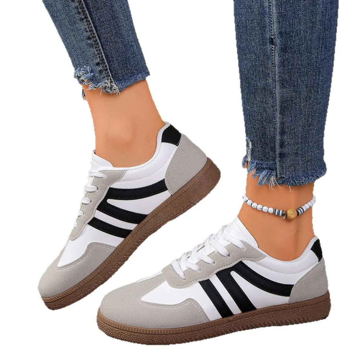 Damen sportliche Sneakers mit atmungsaktiver Oberflächenstruktur und rutschfester Laufsohle Heidi Mode - Image 5