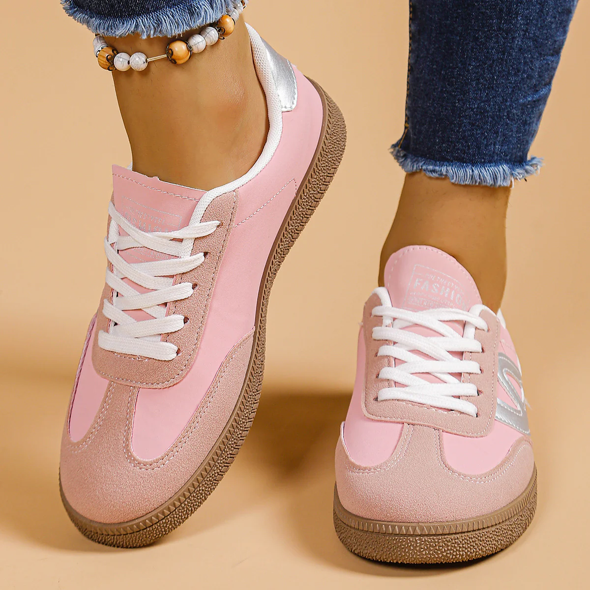 Damen Sportliche Sneakers mit atmungsaktiver Oberflächenstruktur und rutschfester Sohle Heidi Mode - Image 4