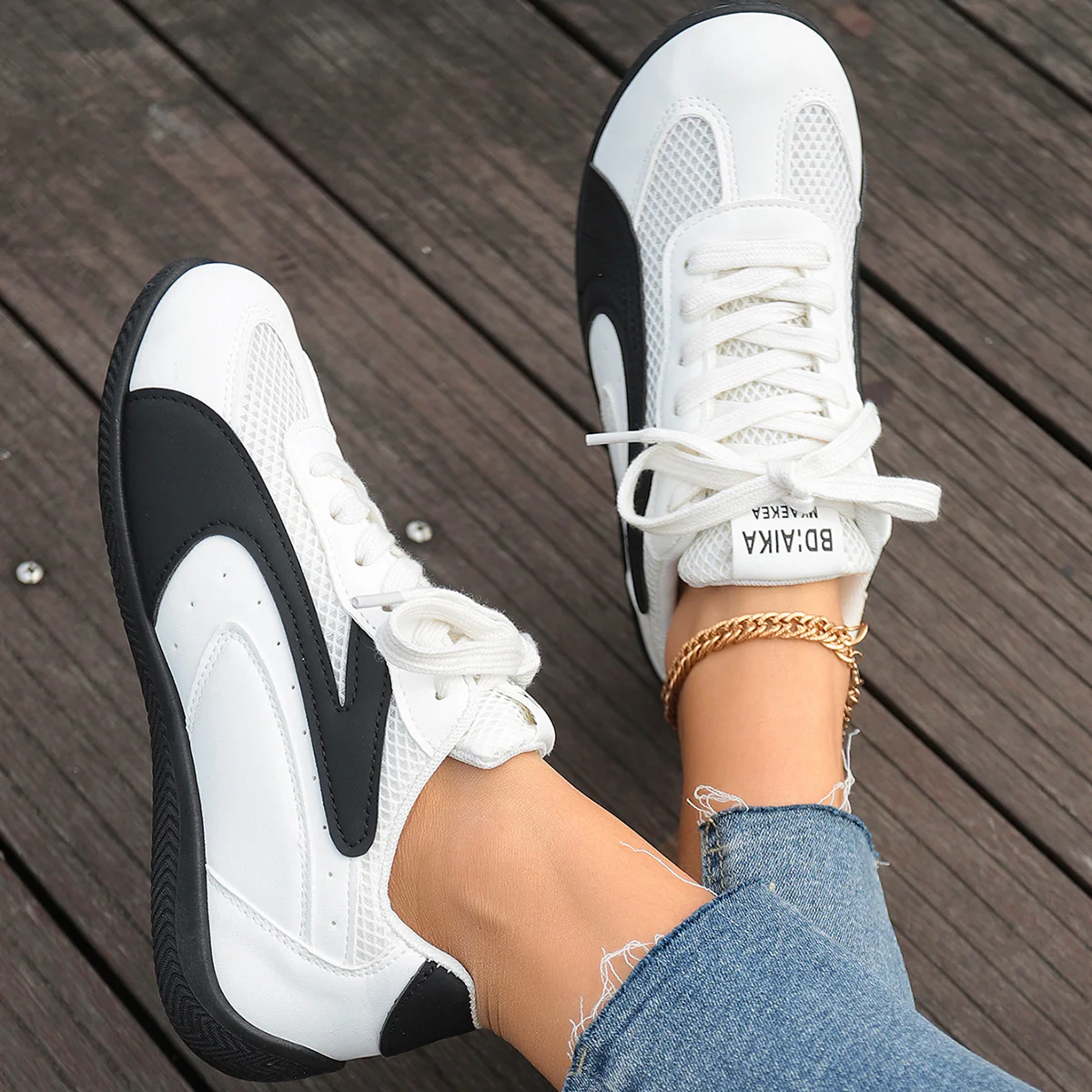 Damen Sportliche Sneakers mit atmungsaktiver Oberflächenstruktur und weicher Dämpfung Heidi Mode - Image 7