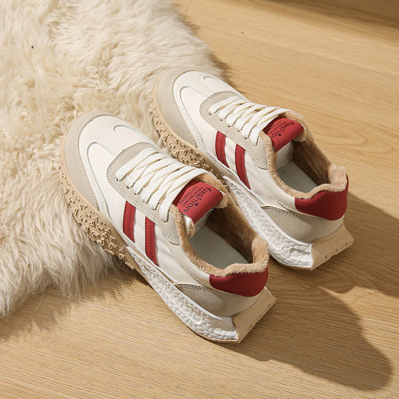 Damen Sportliche Sneakers mit bequemem Fleece-Innenfutter und rutschfester Sohle Heidi Mode - Image 6