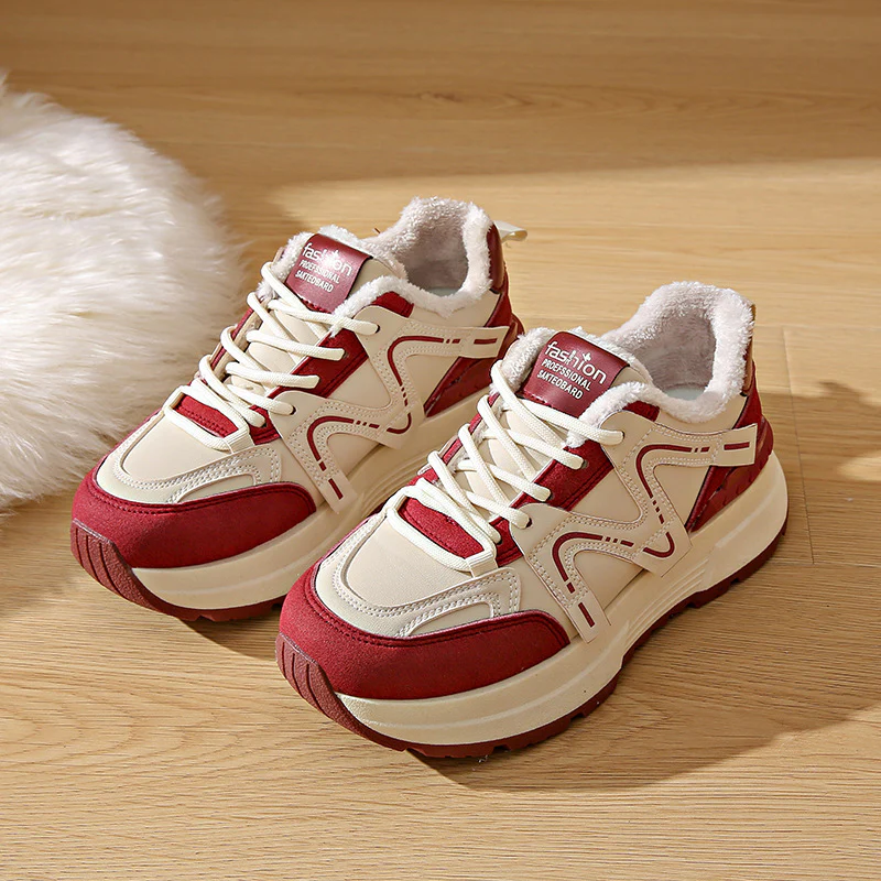 Damen Sportliche Sneakers mit bequemer Fleece-Innenausstattung Heidi Mode - Image 2