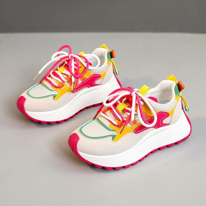 Damen Sportliche Sneakers mit buntem Design und rutschfester Sohle Heidi Mode - Image 6