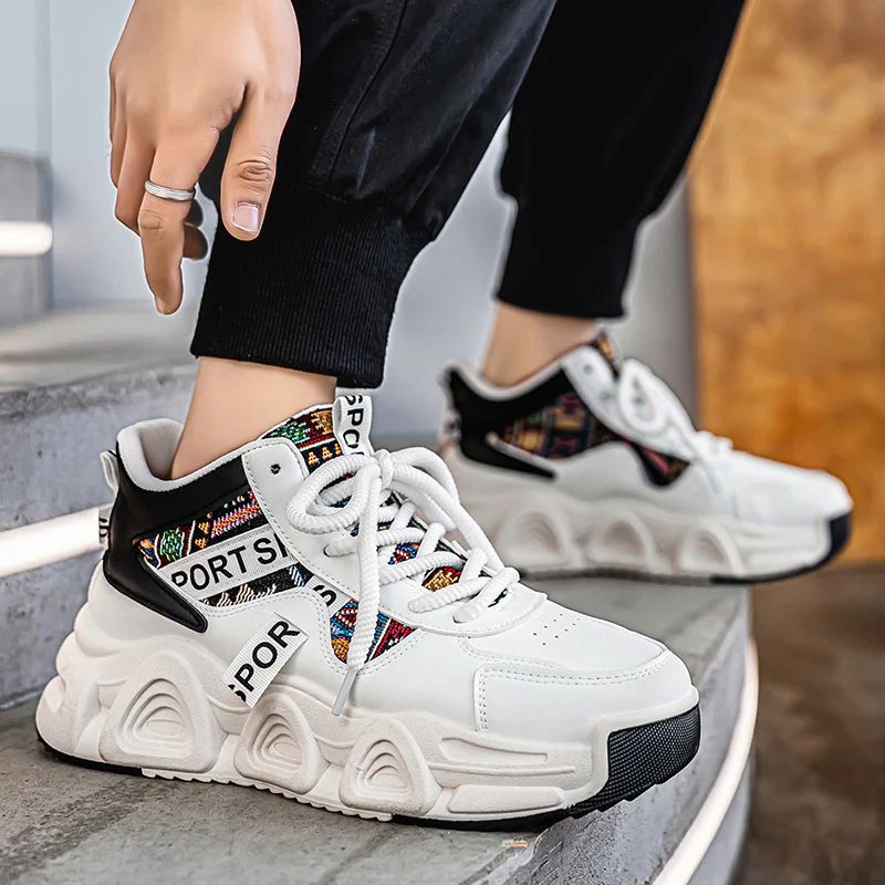 Damen Sportliche Sneakers mit buntem Mesh-Einsatz und dämpfender Sohle Heidi Mode - Image 2