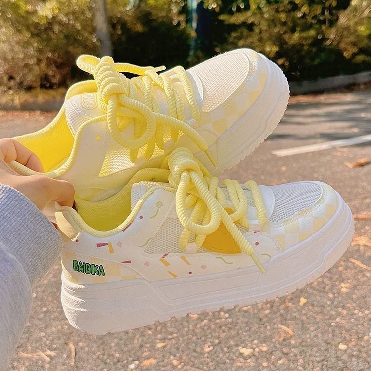 Damen Sportliche Sneakers mit buntem Pudding-Design und extra bequemer Dämpfung Heidi Mode - Image 2