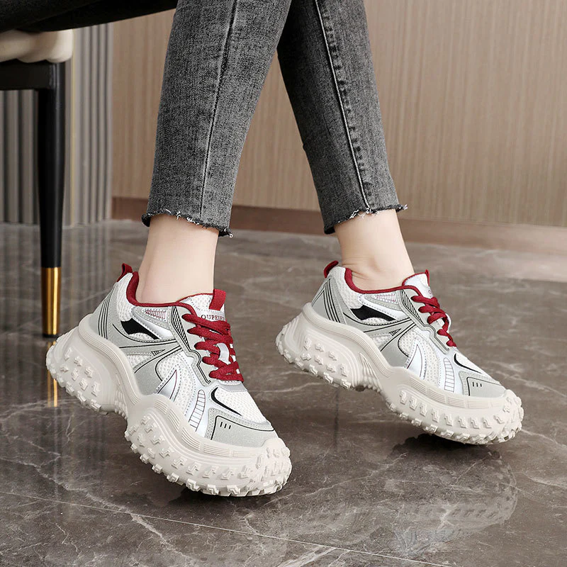 Damen Sportliche Sneakers mit dämpfendem Sohlenprofil und innovativem Design Heidi Mode - Image 4