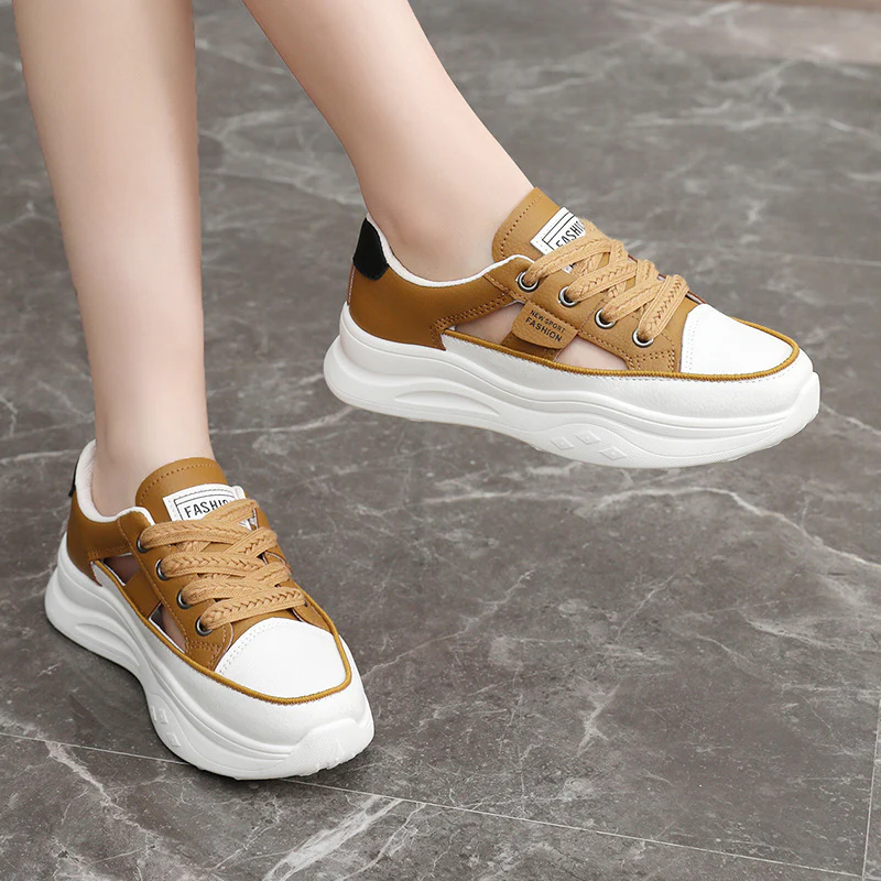 Damen Sportliche Sneakers mit dämpfendem Sohlenprofil und modischem Design Heidi Mode - Image 3