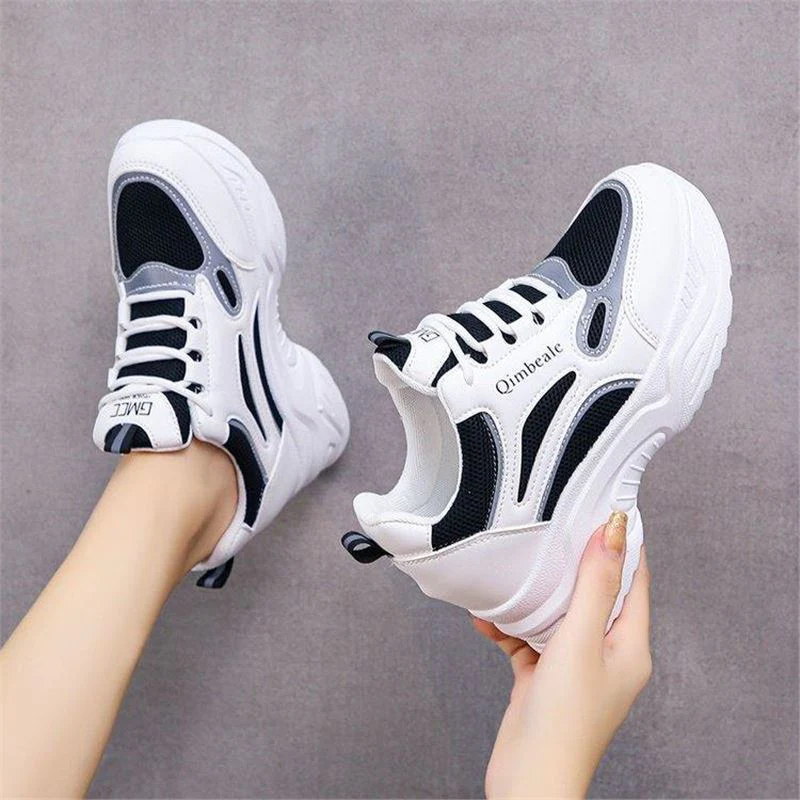 Damen Sportliche Sneakers mit dämpfender Laufsohle und atmungsaktiven Mesh-Einsätzen Heidi Mode - Image 3