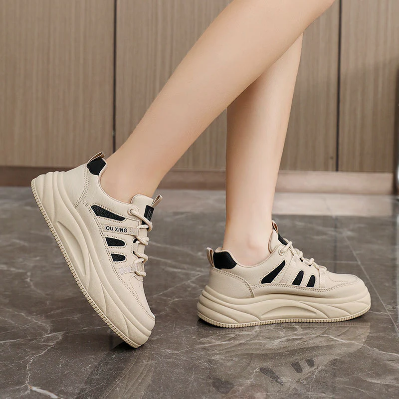 Damen Sportliche Sneakers mit dämpfender Laufsohle und atmungsaktiver Obermaterialstruktur Heidi Mode - Image 3