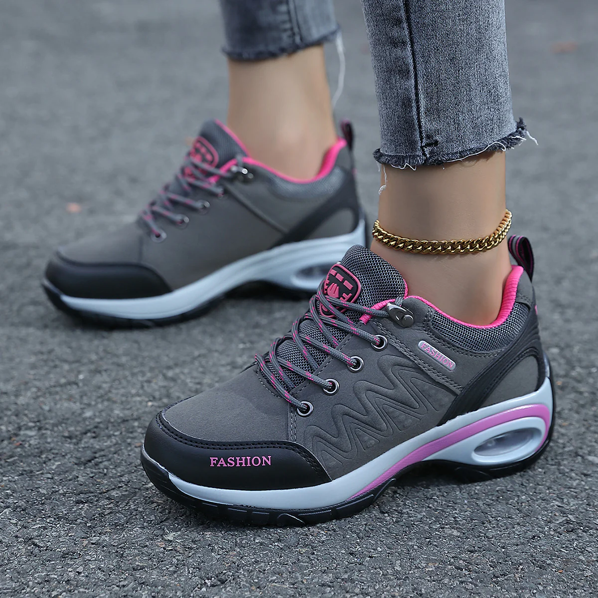 Damen Sportliche Sneakers mit dämpfender Luftpolsterung und flexibler Sohle Heidi Mode - Image 2