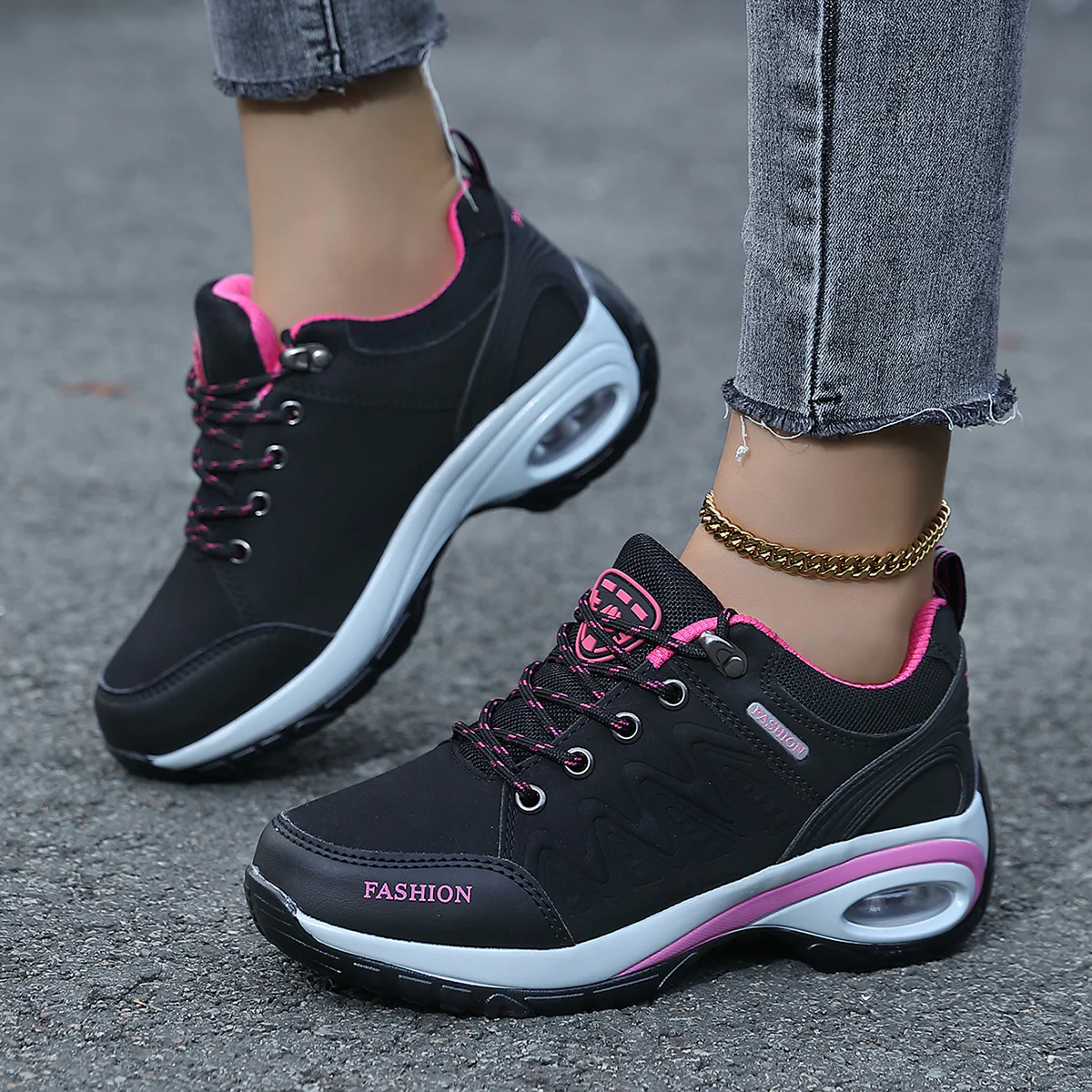Damen Sportliche Sneakers mit dämpfender Luftpolsterung und flexibler Sohle Heidi Mode - Image 3