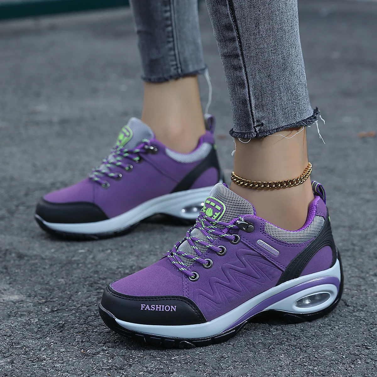Damen Sportliche Sneakers mit dämpfender Luftpolsterung und flexibler Sohle Heidi Mode - Image 6