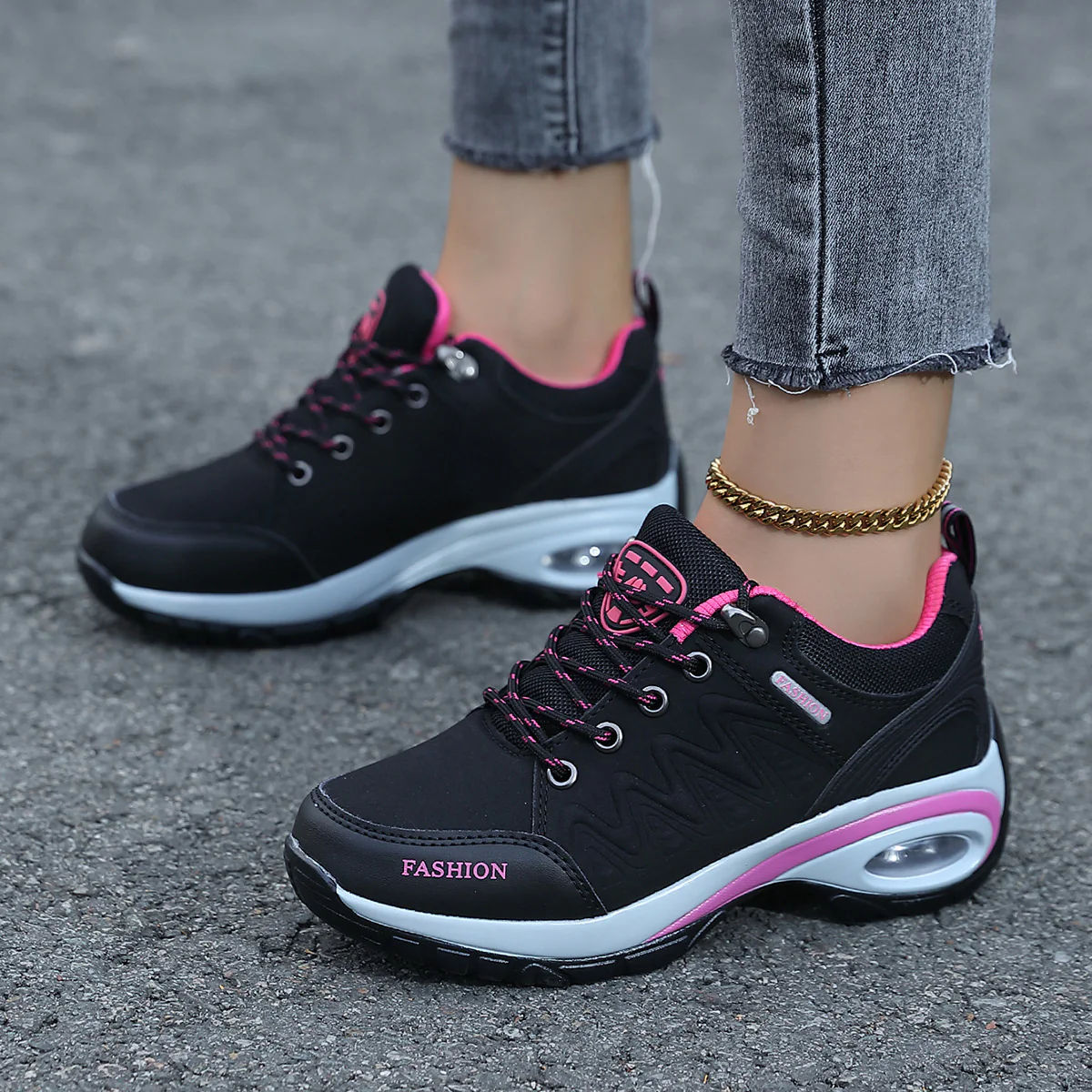 Damen Sportliche Sneakers mit dämpfender Luftpolsterung und flexibler Sohle Heidi Mode - Image 7