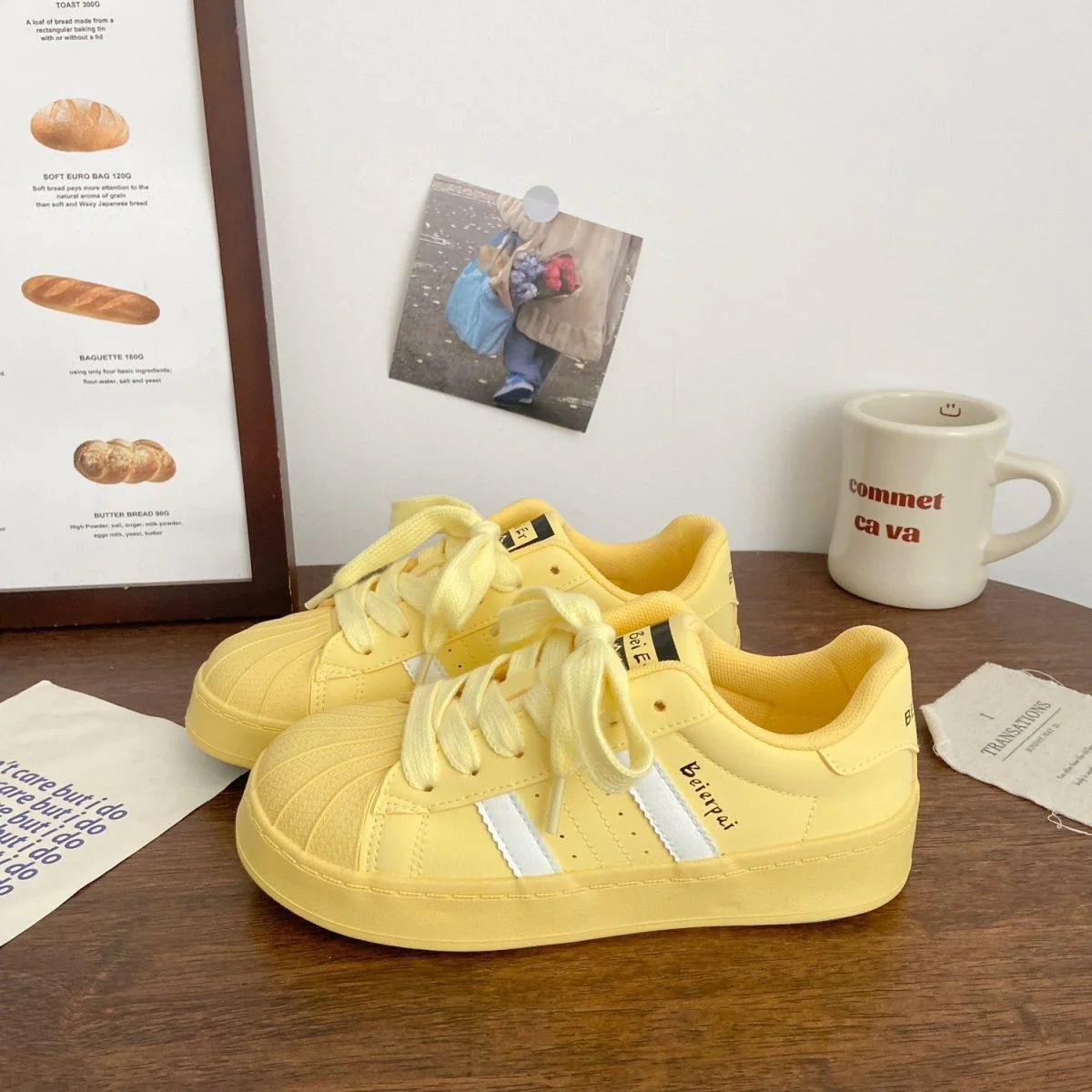 Damen Sportliche Sneakers mit dickem Sohlenprofil und atmungsaktiver Obermaterialstruktur Heidi Mode - Image 6