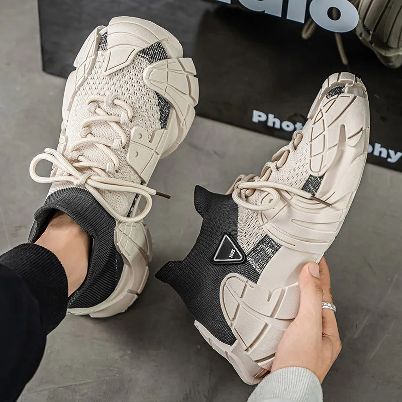 Damen Sportliche Sneakers mit elastischem Strick-Obermaterial und stabiler Sohle Heidi Mode - Image 3