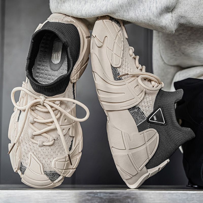 Damen Sportliche Sneakers mit elastischem Strick-Obermaterial und stabiler Sohle Heidi Mode - Image 4