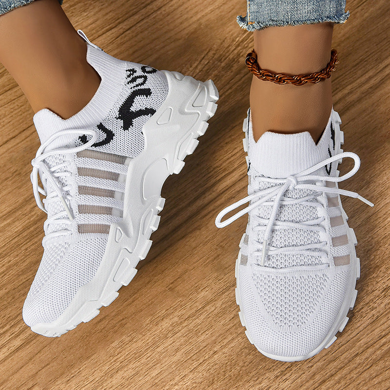 Damen Sportliche Sneakers mit elastischem Strickdesign Heidi Mode - Image 3