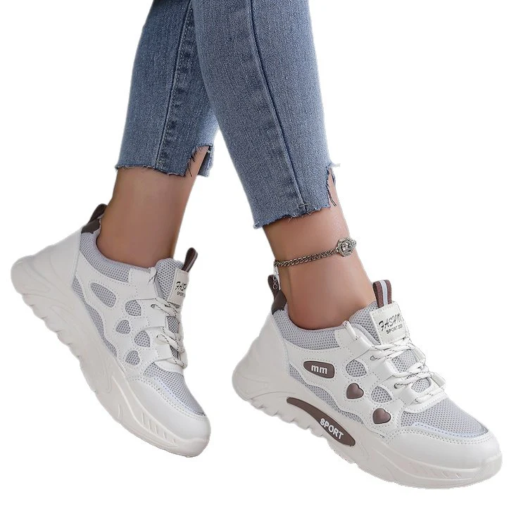 Damen Sportliche Sneakers mit elastischen Schnürsenkeln und atmungsaktiver Mesh-Oberfläche Heidi Mode - Image 5