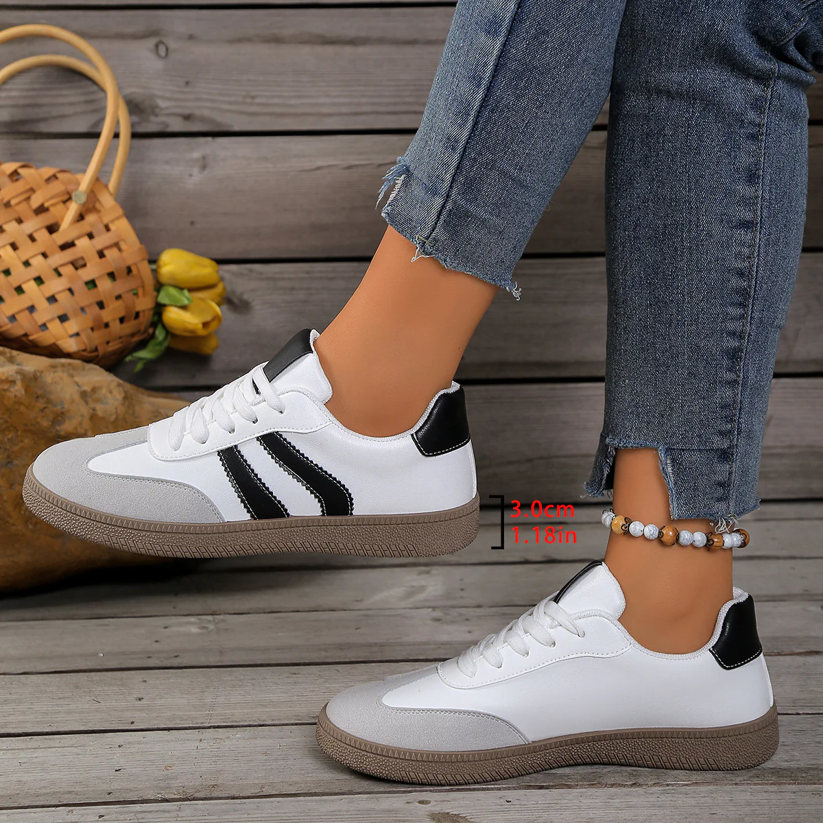 Damen Sportliche Sneakers mit eleganten Metallic-Details Heidi Mode - Image 5